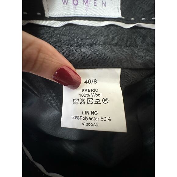 Granger Owings gray wool straight legs pants size 6 - Picture 5 of 13